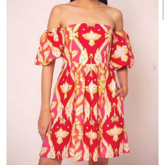 Beyond by Vera Leah Pondi Pink Off-Shoulder Dress - Picture 3 of 9